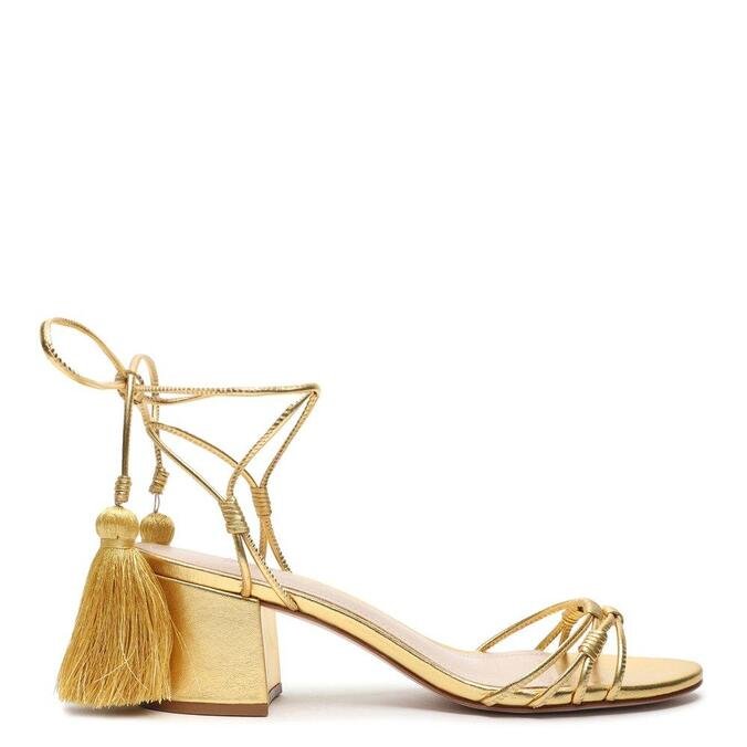 sandália schutz dourada