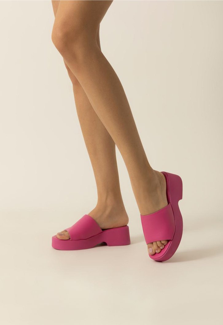 Sandália Mule Flatform Rosa Anacapri Mirella