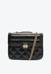 Bolsa Tiracolo Preta Schutz Média Dazzle Couro