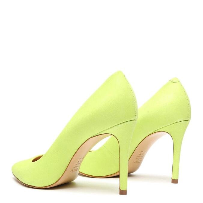 Sapato Scarpin Salto Fino Nobuck Verde | Schutz