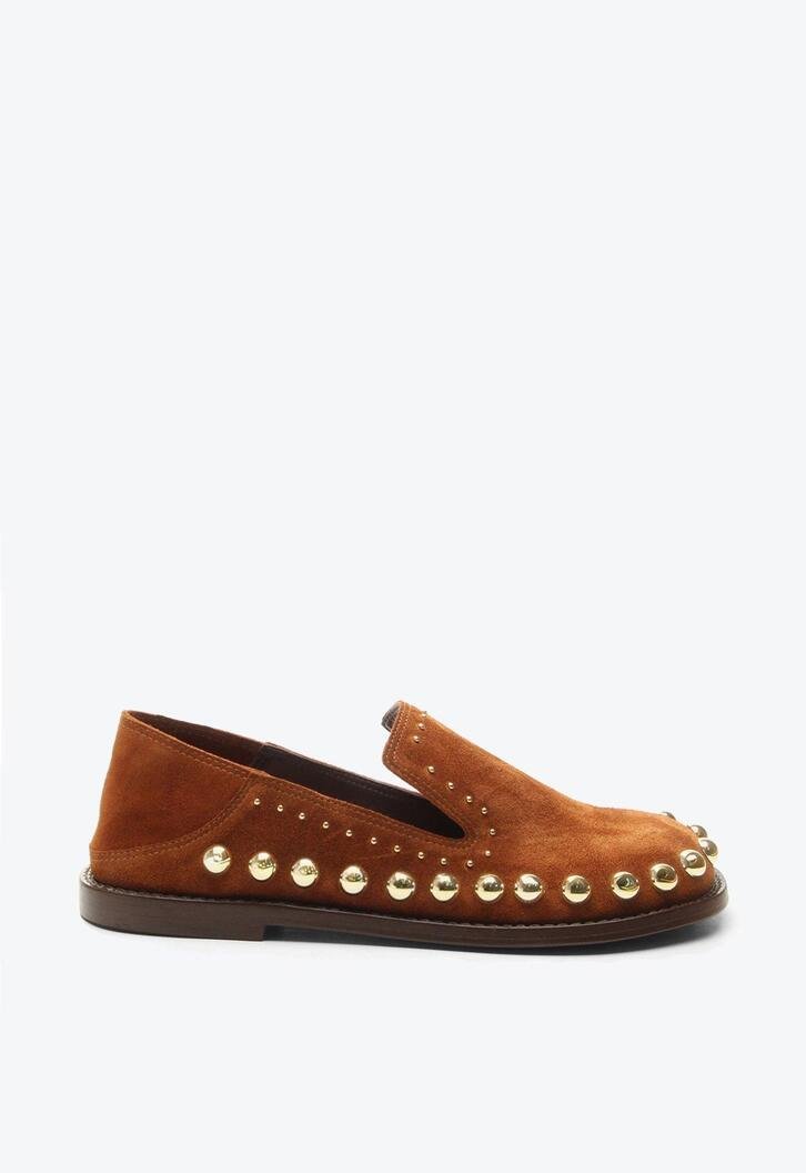 Mocassim Cora Caramelo Camurça