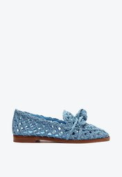 Raffia Clarita Loafer Dark Blue