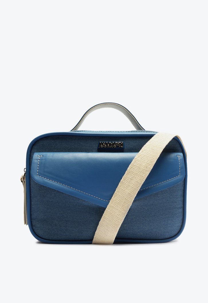 Bolsa Crossbody Azul Jeans Anacapri Grande Bolso Envelope