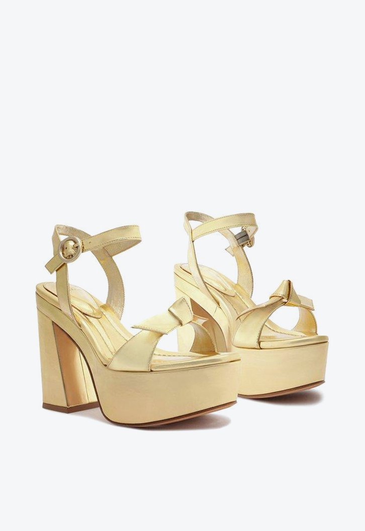 Clarita Platform Flare Golden