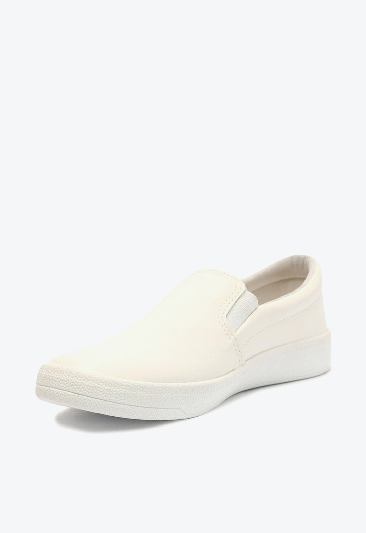 Tênis Slip On Branco Anacapri Liso Básico