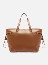 Bolsa Shopping Marrom Grande Cantoneiras