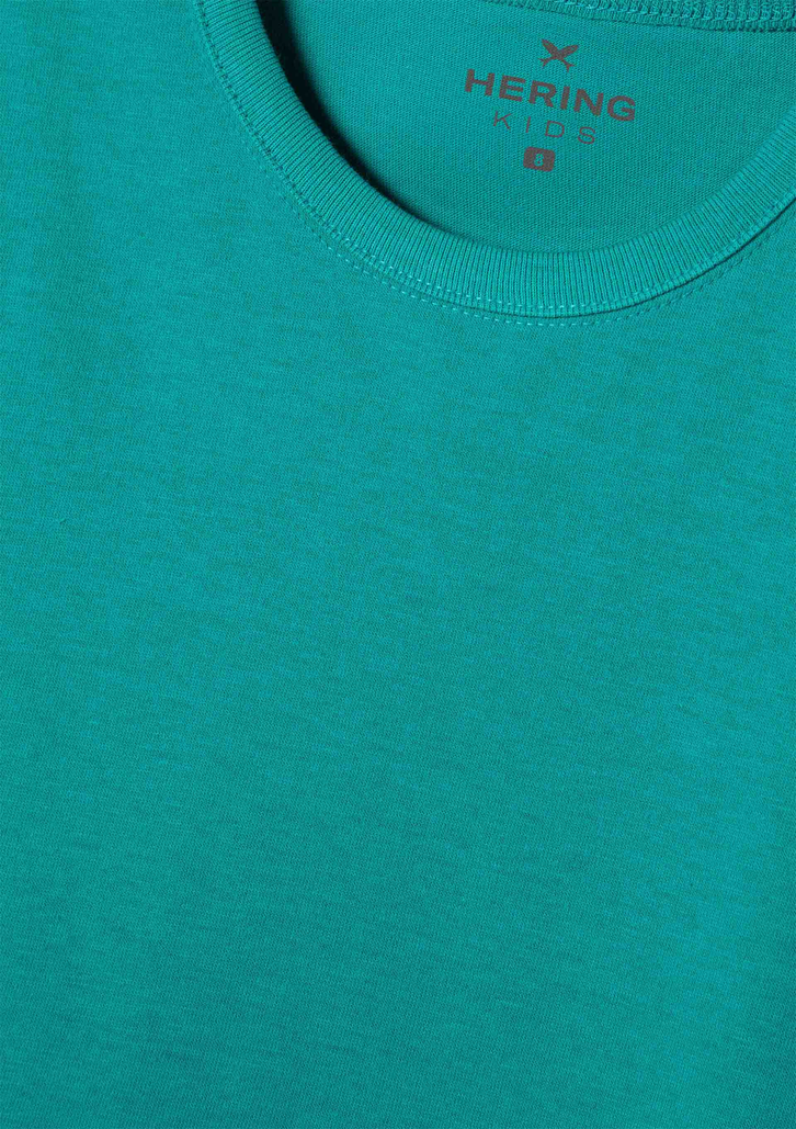 Camiseta Verde Hering Básica Infantil Modelagem Regular