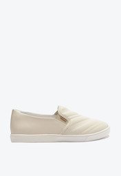 Tênis Slip On Branco Anacapri Pespontos