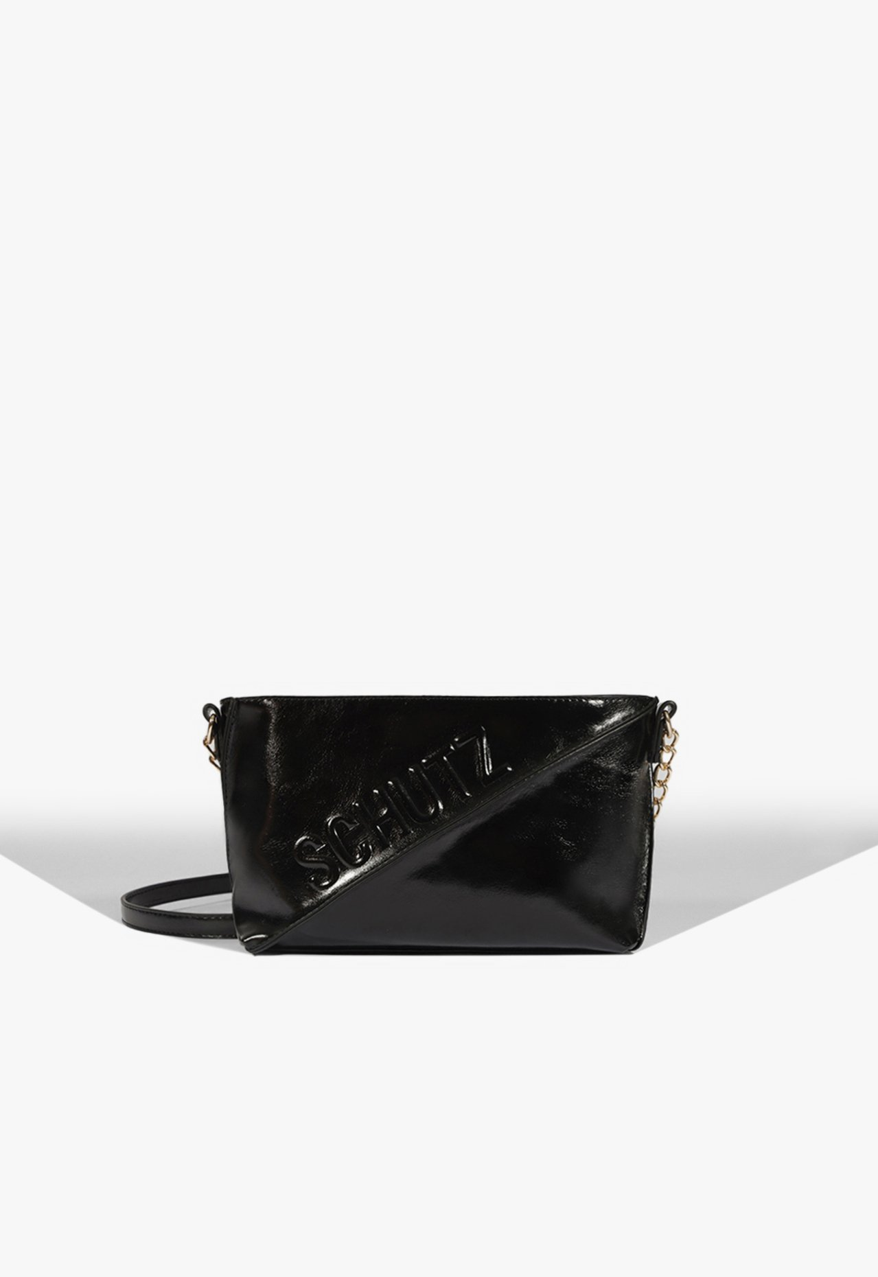 Bolsa Tiracolo Alycia Verniz Preta | ZZ MALL