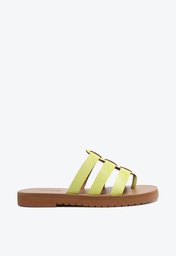 Rasteira Gladiadora Verde Anacapri Lemon Couro