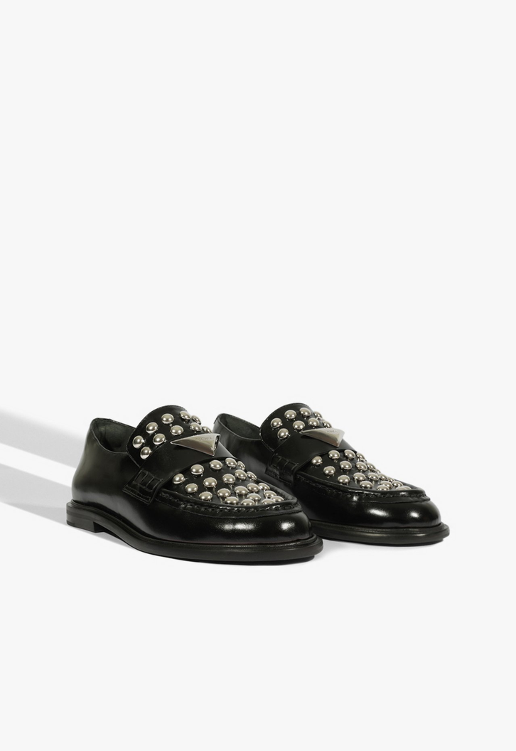 Mocassim Fresh Boho Couro Preto