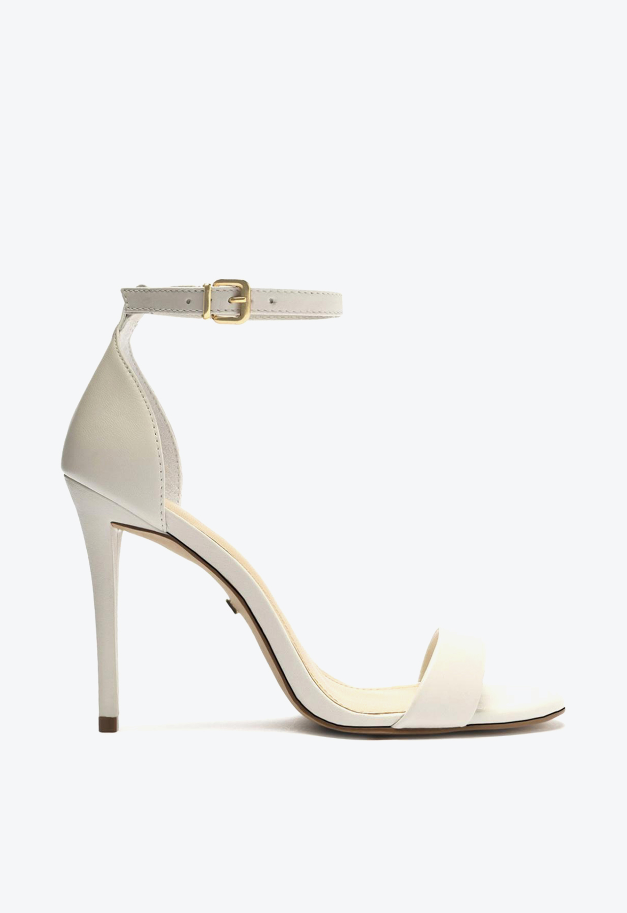 Sand lia Branca Arezzo Couro Salto Alto Fino Isabelli ZZ MALL