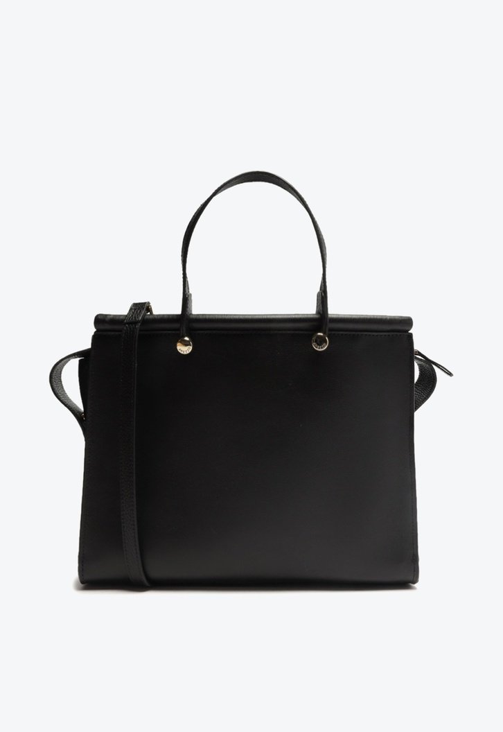 Bolsa Shopping Preta Arezzo Couro Hailey Grande