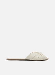 RASTEIRA OFF-WHITE AREZZO COURO FLAT DRAPEADA