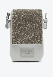 Bolsa Tiracolo Prata Brizza  Glitter Pequena
