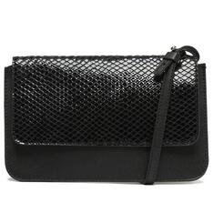 Bolsa Anacapri Snake Preta Retangular
