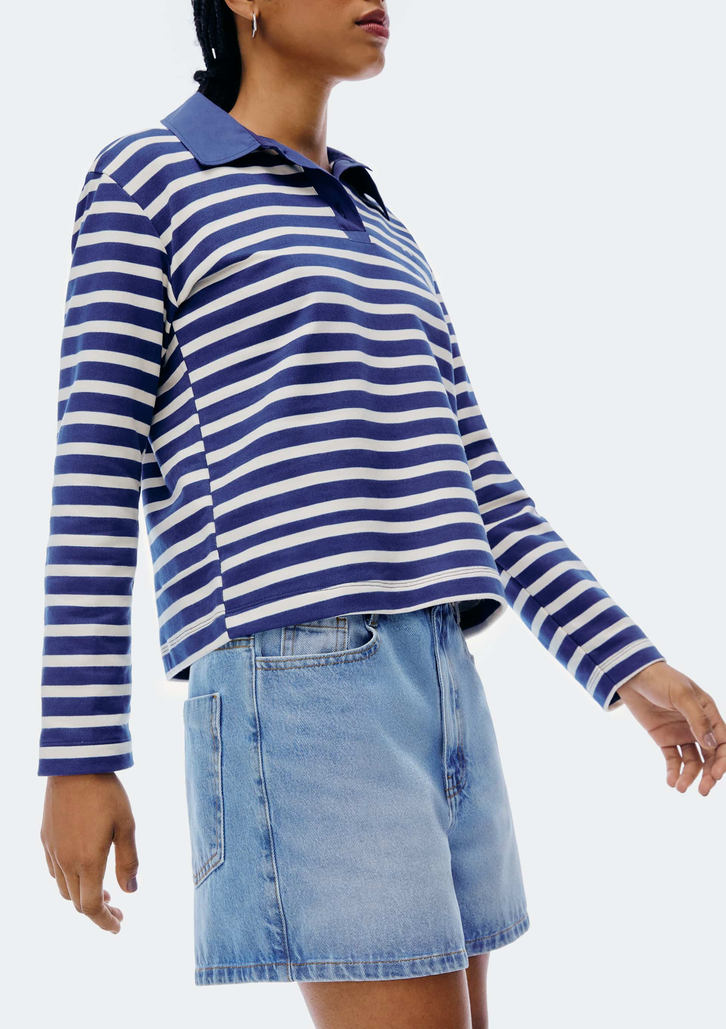 Shorts Azul Hering Jeans Reto Cintura Média