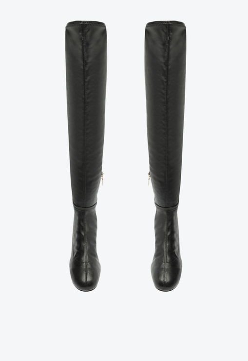Bota Over the Knee Salto Bloco Preta