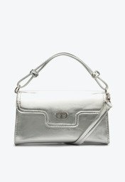 Bolsa Tiracolo Média Pedraria Prata