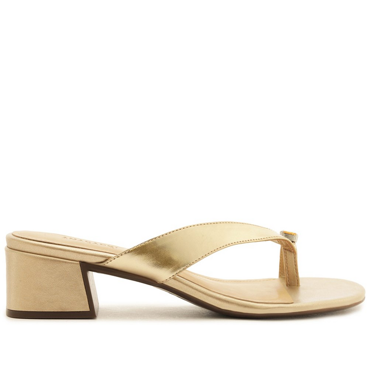 Sandalia De Dedo Pedraria Dourada