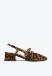 Sapatilha Boneca Slingback Verniz Milena Animal Print
