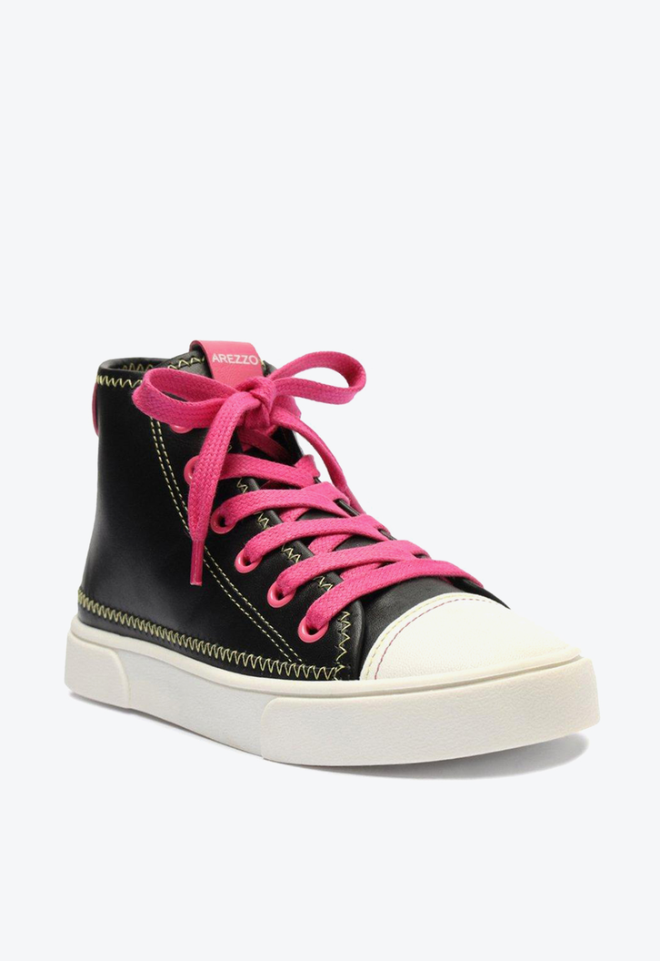 Tênis Infantil Preto Arezzo Cano Alto