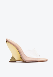 Sandália Mule Schutz Appril Vinil Rosa Claro