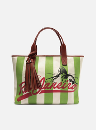 Bolsa Shopping Verde Arezzo Lona Grande Rio