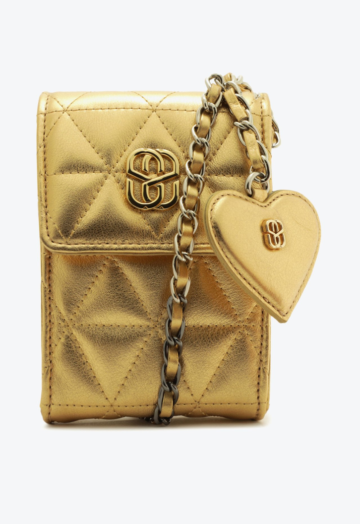 Bolsa Tiracolo Schutz Pequena The Love Bag Dourada