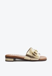 Sandália Puffer Mule Dourada Anacapri Bridão
