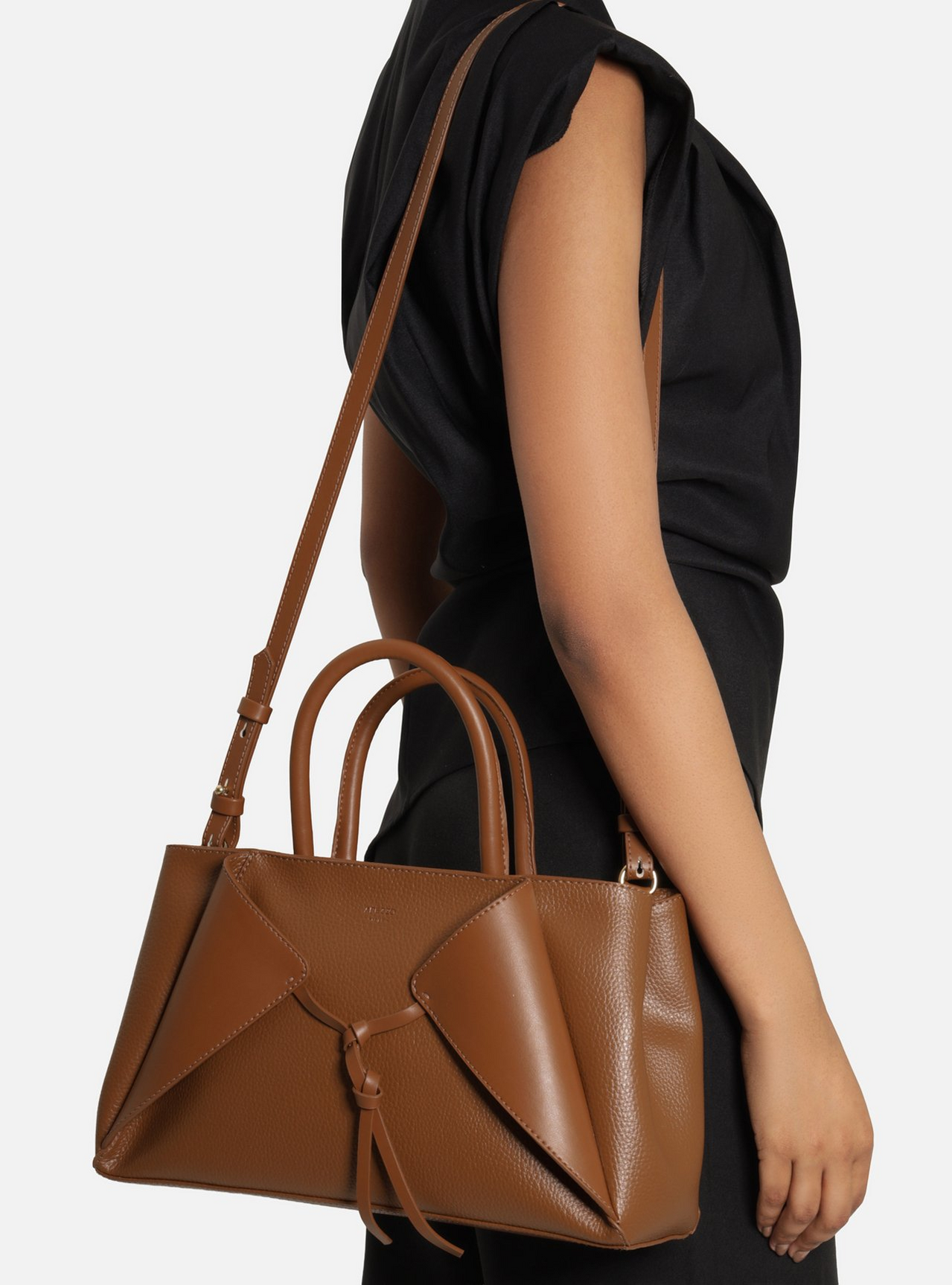 Bolsa Tote Marrom Média Nó | ZZ MALL