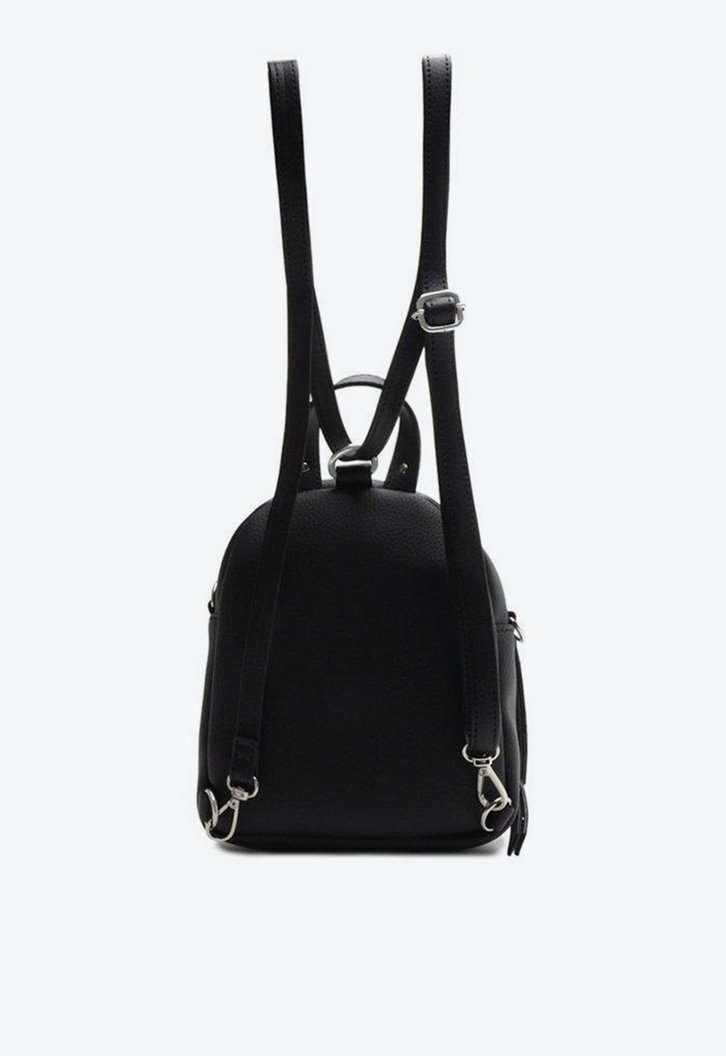 Mini Mochila Preta Zíper