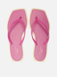 Chinelo de Dedo Rosa Square Bicolor Brizza
