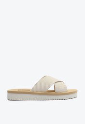 Sandália Branca Anacapri Tiras Cruzadas Pop Flatform
