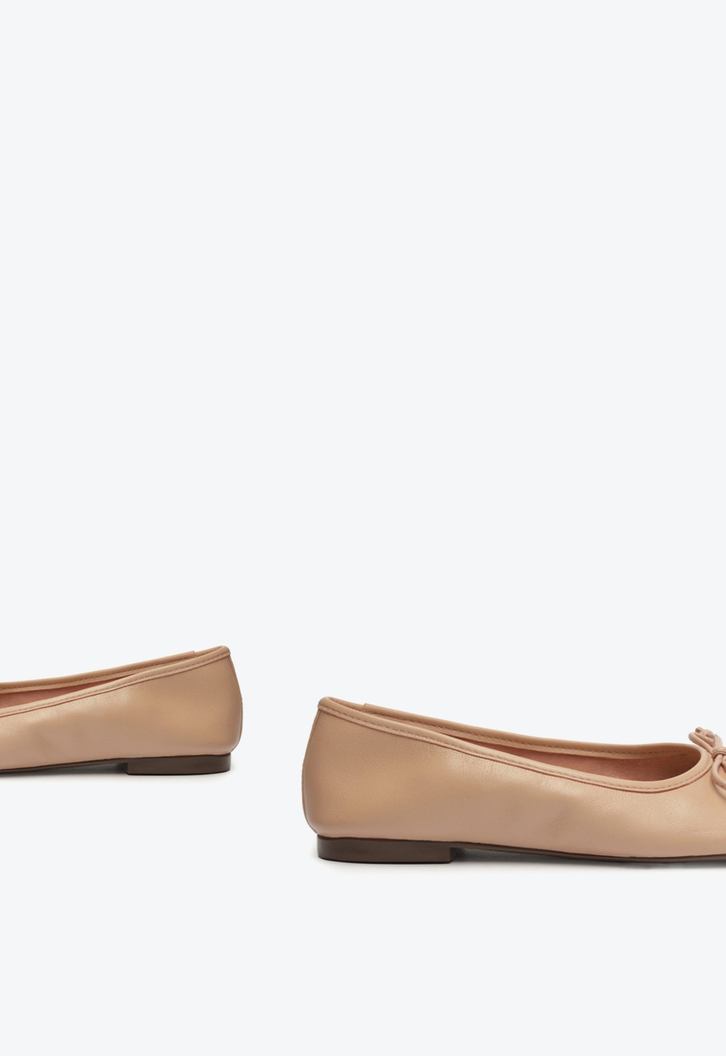 Sapatilha Ballerina Laço Bico Fino Rosa Claro