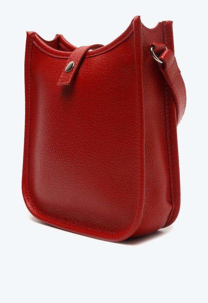 Bolsa Tiracolo Vermelha Média Logo Perfurado