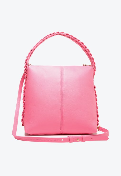 Bolsa Hobo Randall Couro Rosa