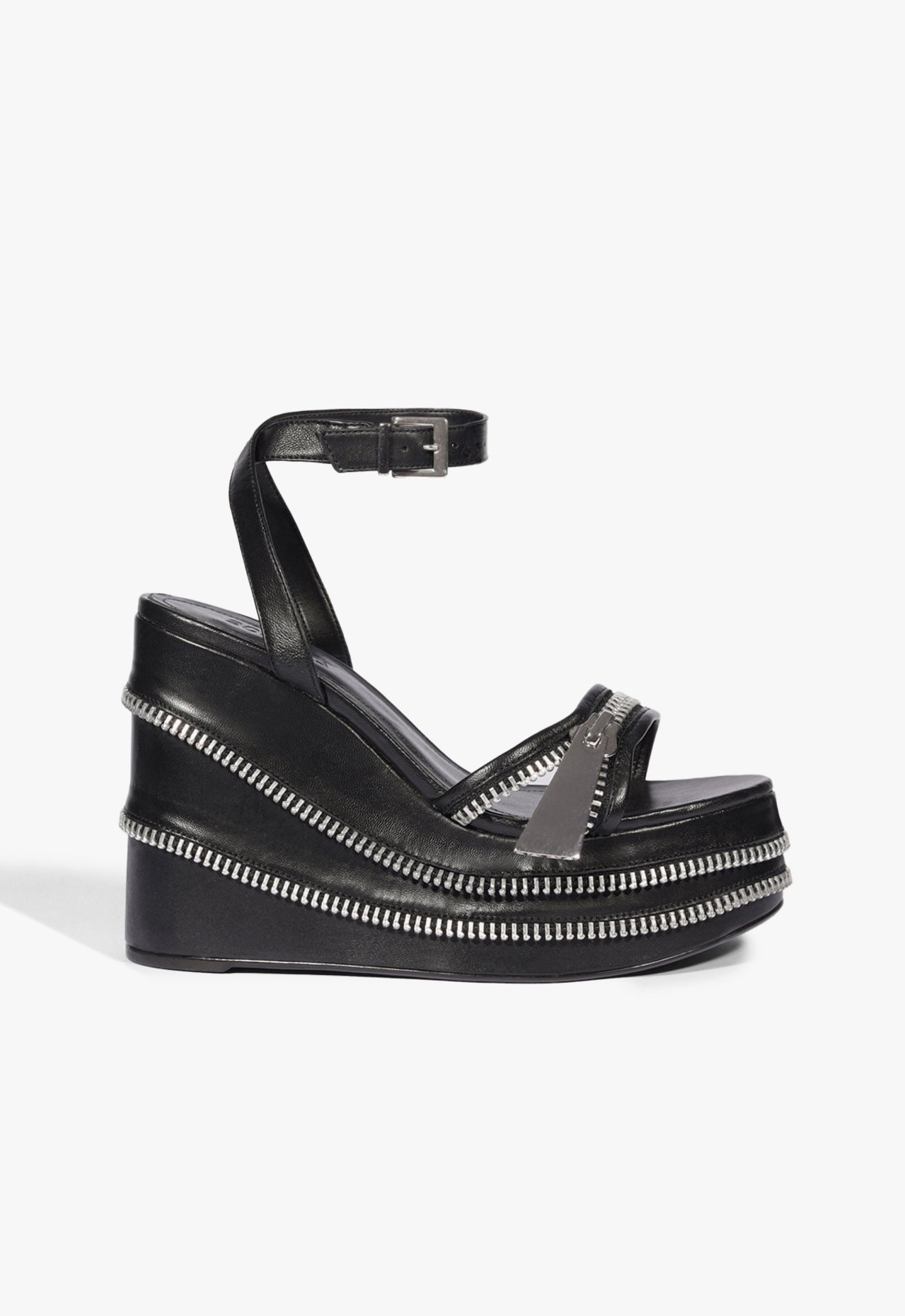 Sandália Plataforma Preta Schutz Dev Wedge | ZZ MALL