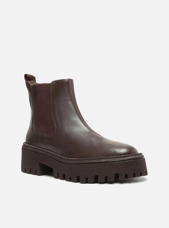 BOTA MARROM ESCURO AREZZO TRATORADA
