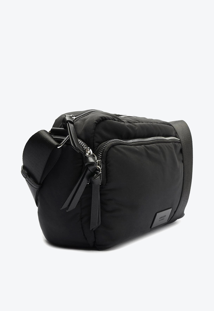 Bolsa Tiracolo Preta Arezzo Nylon Média Bolso