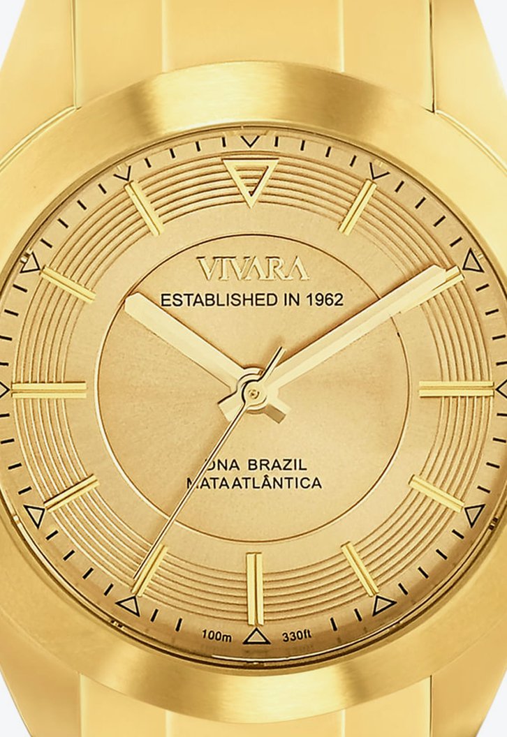 Relógio Dourado Vivara Mata Atlântica Feminino
