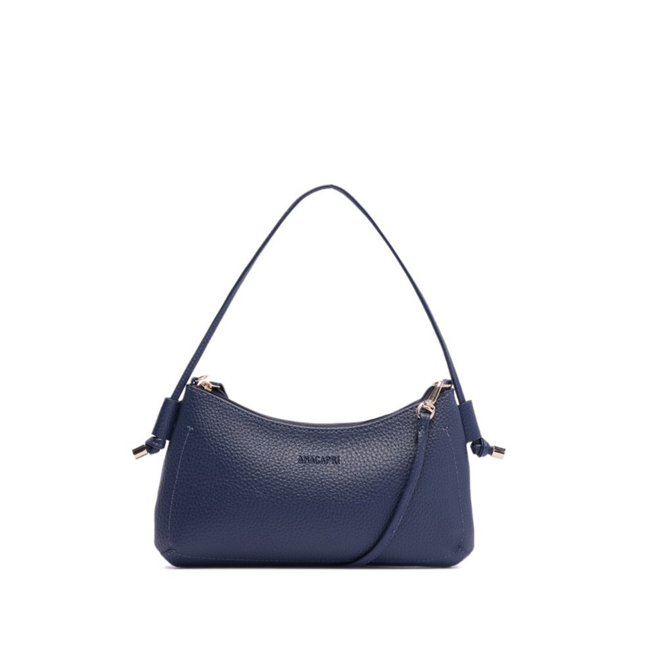 Bolsa Tiracolo Média Baguete Box Azul | ZZ MALL