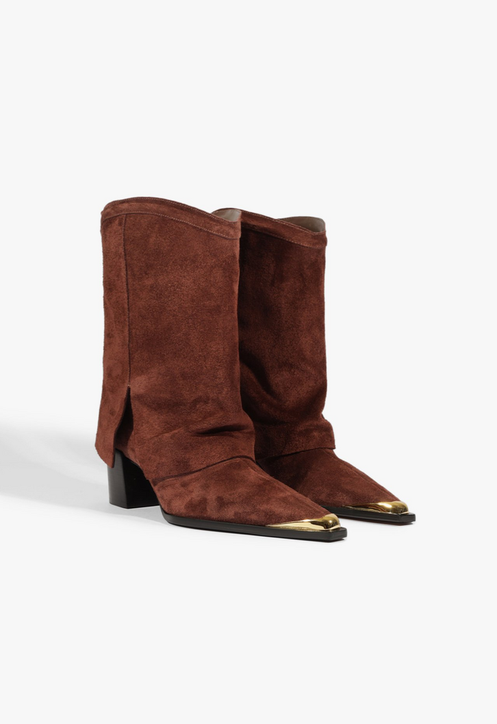 Bota Raffaela Camurça Marrom