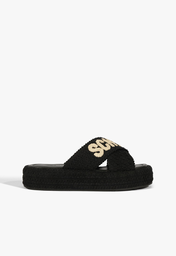 Chinelo Plataforma Schutzlogo Preto