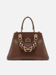 Bolsa Tote Marrom Arezzo Couro Grande Tira Robusta