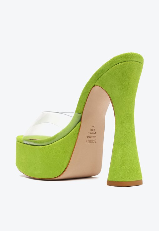 SANDÁLIA MULE VERDE SCHUTZ VINIL