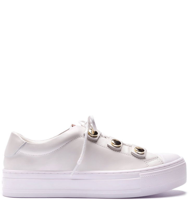 Tênis Couro Nappa Tachas Bianco
