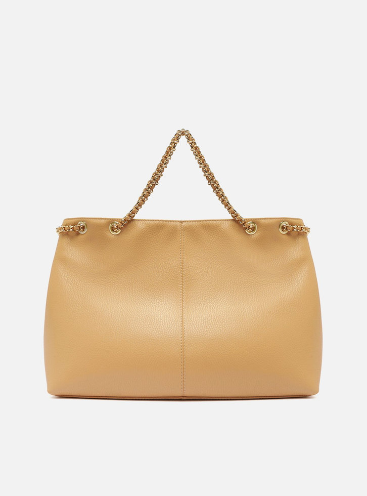 Bolsa Tote Nude Arezzo Couro Matelassê Grande