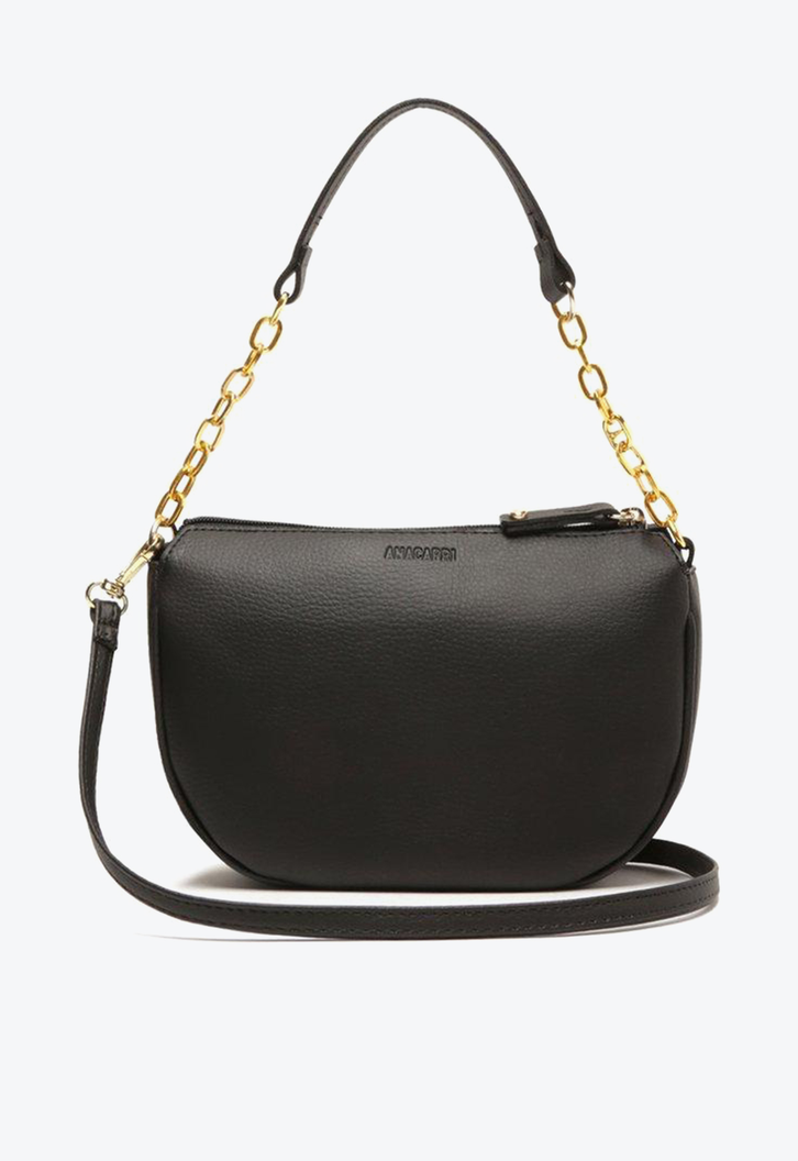 Bolsa Tiracolo Preta Anacapri Correntes Média