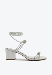 Sandália Prata Schutz Becky Glam Mid Block